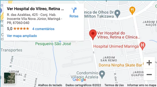 Endereço Hospital do vítro, retina e Clínica oftalmológica de Maringá